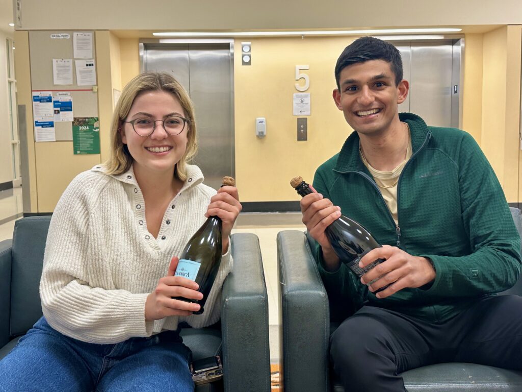 Celebrating Tess' NSF Graduate Fellowship and Sarit's acceptance into graduate school